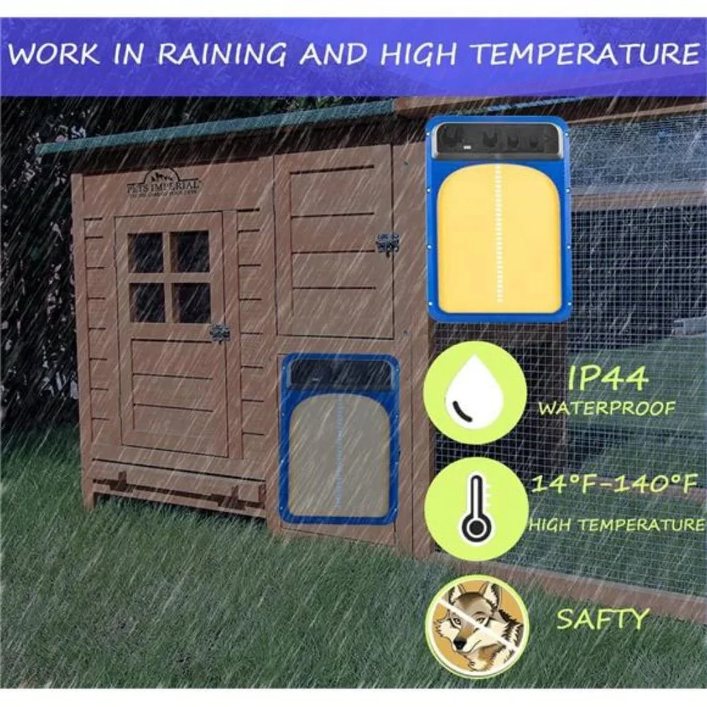 Automatic Chicken Coop Door with Light Sensor, Waterproof